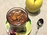 Mousse au chocolat aux pommes caramélisées