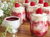 Mousse de ricotta aux framboises