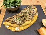 Omelette soufflée aux champignons et feta