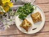 Panier feuilleté au bacon, oignon et chèvre