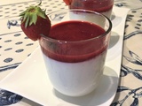 Panna cotta au lait de coco et aux framboises