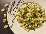 Pâtes au gorgonzola et aux petits pois