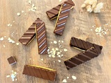 Petites barres amandes coque chocolat