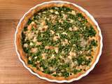 Quiche ricotta, poulet et petits pois