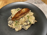 Risotto aux morilles et foie gras poêlé