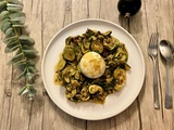 Salade de courgettes grillées et burrata