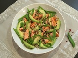 Salade de sarrasin au saumon et à l'avocat