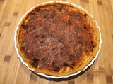 Tarte aux courgettes, chorizo et cheddar