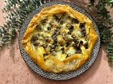 Tarte croustillante à la mozzarella et aux champignons de Cyril Lignac