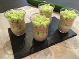 Verrine de concombre, thon et mascarpone