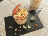 Verrine pêche et caramel