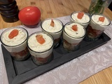 Verrines façon tiramisu à la tomate et au Boursin