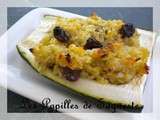 Courgettes farcies au boulgour et raisins secs