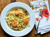 Linguinis au fenouil et gambas à l’orange