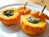 Mini courges farcies [Jack be little, pomarine, munchkin] aux escargots et au fenouil