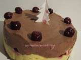 Entremet griottes-chocolat