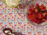 Salade de fraises a la menthe