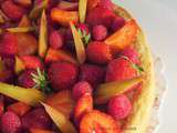 Tarte fraises-rhubarbe