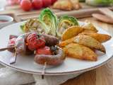 Brochettes de saucisses