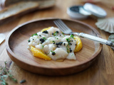 Carpaccio de saint jacques au caviar