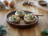 Champignons farcis à la pomme et à la fourme d’ambert