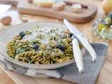 Fusilli au pesto d’épinards et spiruline