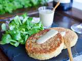 Galettes croustillantes au chou et sa sauce tahini