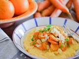 Polenta crémeuse et ses carottes au ras el hanout