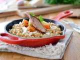 Risotto de petit épeautre au parmesan et petits légumes