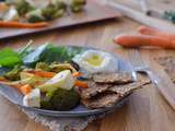 Salade de légumes rôtis, ricotta citronnée