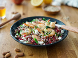 Salade de riz sauvage aux crevettes