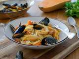 Spaghettis aux Moules de bouchot de la Baie du Mont-Saint-Michel et crème de butternut rôtie