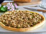 Tarte fine aux poireaux et son crumble avoine – noisette