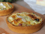 Quiches aux poireaux, jambon et camembert