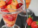 Salade fraise - melon