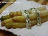 Asperges a la creme legere a l'ail des ours