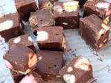 Fudge aux cacahuètes grillées et aux mashmallows