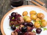 Magret de canard aux cerises