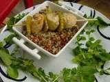 Brochette de poulet au citron vert et quinoa