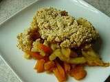 Crumble patate douce, pomme pain d'épices