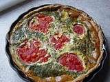 Quiche tomate gouda cumin et semoule banane marron chocolat