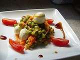 Salade de petits pois carotte mozza