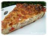 Quiche sans pâte poivrons oignons jambon