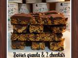 Barres granola et 2 chocolats