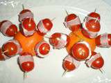 Bouchons de tomate au jambon et fines herbes