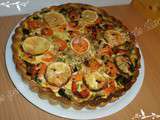 Quiche aux poireaux, crevettes et citron