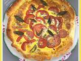 Tarte tomate, moutarde et graines de chia