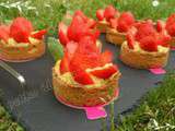 Tartelettes sablées pistache et fraises