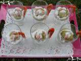 Verrines d'avocat aux crevettes