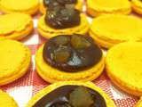 Macarons au chocolat et écorces d'orange confites